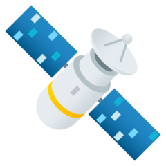 Hoe Satelliet emoji eruit ziet op Joypixels.