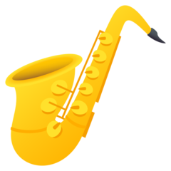 How Saxophone emoji looks on Joypixels.