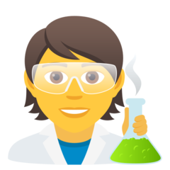 Como o emoji do Cientista é exibido no Joypixels.