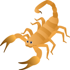 How Scorpion emoji looks on Joypixels.