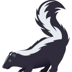 How Skunk emoji looks on Joypixels.