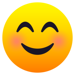 Wangen smiley mit roten Emoji Bedeutung: