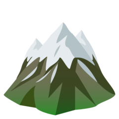 How Snow-Capped Mountain emoji looks on Joypixels.