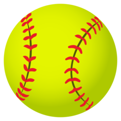 Hvordan Softball emoji ser ut på Joypixels.