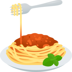 How Spaghetti emoji looks on Joypixels.