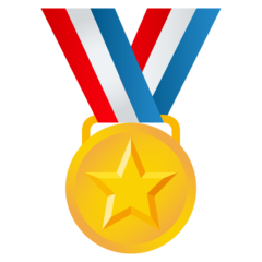 Hvordan Sportsmedalje emoji ser ud på Joypixels.