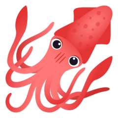 How Squid emoji looks on Joypixels.