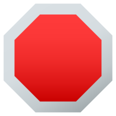 How Stop Sign emoji looks on Joypixels.