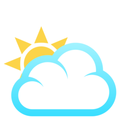 How Sun Behind Large Cloud emoji looks on Joypixels.