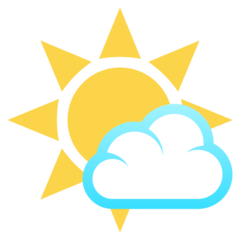 How Sun Behind Small Cloud emoji looks on Joypixels.