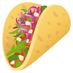 How Taco emoji looks on Joypixels.