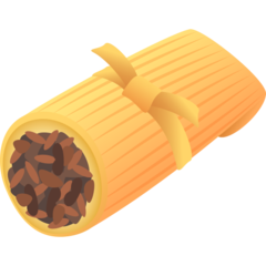 How Tamale emoji looks on Joypixels.