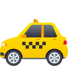 How Taxi emoji looks on Joypixels.