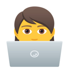 Hur IT-tekniker emoji ser ut på Joypixels.