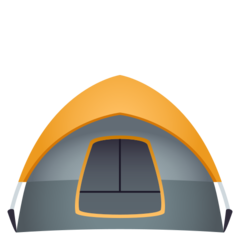 How Tent emoji looks on Joypixels.