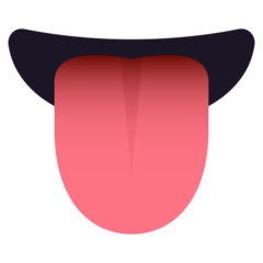 How Tongue emoji looks on Joypixels.