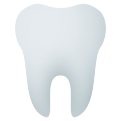 How Tooth emoji looks on Joypixels.