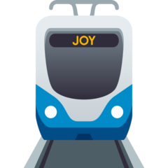 Wie Straßenbahn Emoji auf Joypixels aussieht.