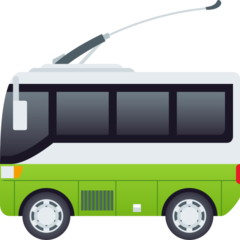 How Trolleybus emoji looks on Joypixels.