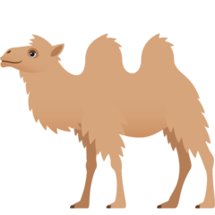 How Two-Hump Camel emoji looks on Joypixels.