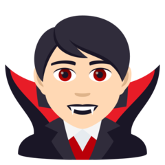 A quoi ressemblent les emoji Vampire : peau claire sur Joypixels.