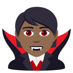 A quoi ressemblent les emoji Vampire : peau mate sur Joypixels.