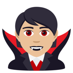 How Vampire: Medium-Light Skin Tone emoji looks on Joypixels.