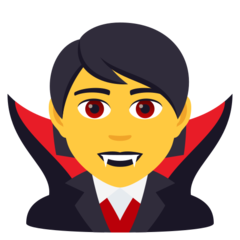 How Vampire emoji looks on Joypixels.