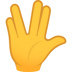 How Vulcan Salute emoji looks on Joypixels.