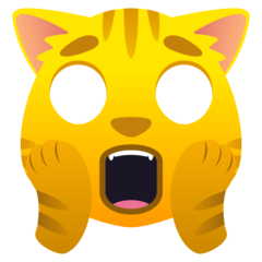 Hvordan Sliten katt emoji ser ut på Joypixels.