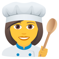 How Woman Cook emoji looks on Joypixels.