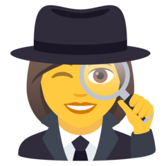 How Woman Detective emoji looks on Joypixels.