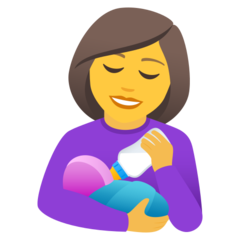 How Woman Feeding Baby emoji looks on Joypixels.