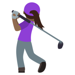 A quoi ressemblent les emoji Golfeuse: peau mate sur Joypixels.