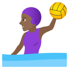 A quoi ressemblent les emoji Joueuse de water-polo: peau mate sur Joypixels.