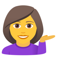 How Woman Tipping Hand emoji looks on Joypixels.