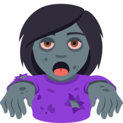 Hvordan Kvindelig zombie emoji ser ud på Joypixels.