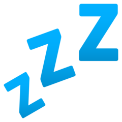 How Zzz emoji looks on Joypixels.