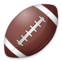 Hoe American football emoji eruit ziet op Lg.