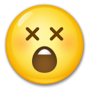 Hoe Verbaasd gezicht emoji eruit ziet op Lg.