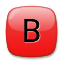 Bagaimana B Button (Blood Type) emoji terlihat di Lg.