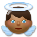 Bagaimana Baby Angel: Medium-Dark Skin Tone emoji terlihat di Lg.