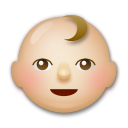 Jak wygląda emoji Niemowlę: karnacja średnio jasna w Lg.