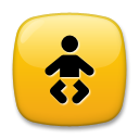 Hvordan Babysymbol emoji ser ud på Lg.