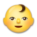 Jak wygląda emoji Niemowlę w Lg.