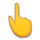 Jak wygląda emoji Dłoń z palcem wskazującym w górę w Lg.