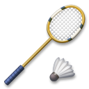 Bagaimana Badminton emoji terlihat di Lg.