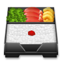 How Bento Box emoji looks on Lg.