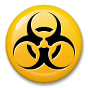 Bagaimana Biohazard emoji terlihat di Lg.