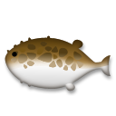 Bagaimana Blowfish emoji terlihat di Lg.